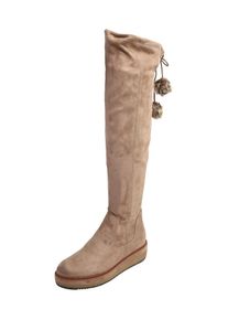 Tamaris, Damen Overknee mit Plateausohle, Nude