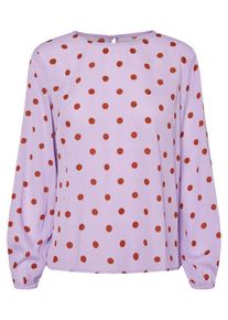 Pieces, Damen Bluse, Helllila / Rot