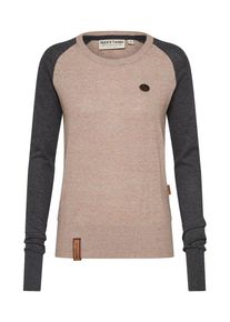 Naketano, Damen Pullover 'High As A Mother...', Hellbraun / Graphit