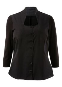 Love Nature, Damen Trachtenbluse mit 3/4 Arm, Schwarz