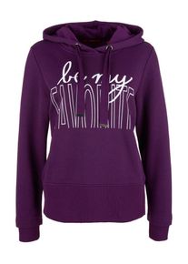 s.Oliver RED LABEL, Damen Sweatshirt, Aubergine / Weiß