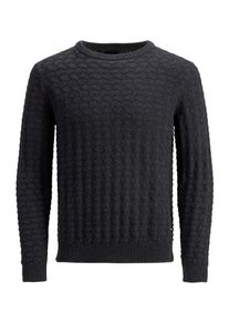 PRODUKT, Herren Klassischer Strickpullover, Dunkelgrau