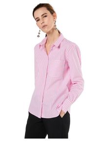 Mbym, Damen Bluse 'Blond', Pink / Wei&szlig;