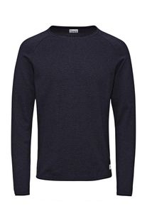 Jack & Jones JACK & JONES, Herren Pullover in Waffel-Webung, Blau