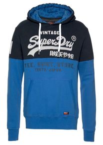 Superdry, Herren Sweatshirt, Blau / Schwarz / Wei&szlig;