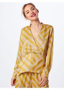 POSTYR, Damen Bluse, Senf / Helllila / Wei&szlig;