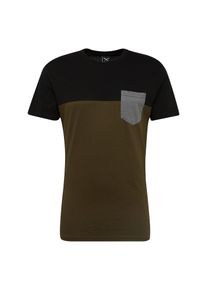Iriedaily, Herren T-Shirt 'Block Pocket 2 Tee', Oliv / Schwarz