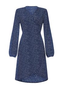 Mela London, Damen Kleid 'SPOTTY', Navy / Weiß