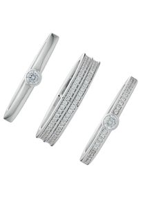 JETTE, Damen Ring 'Staking Rings', Silber