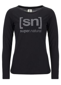 super.natural, Damen Shirt 'Essential I.D.', Graumeliert / Schwarz