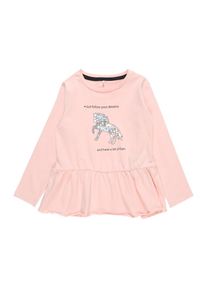 name it, M&auml;dchen Shirt 'NMFROSAGA LS TOP', Rosa / Wei&szlig;