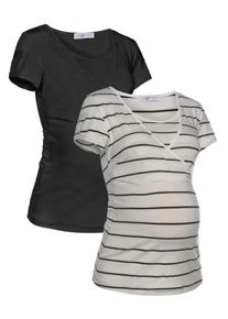 Neun Monate, Damen Shirt, Schwarz / Weiß