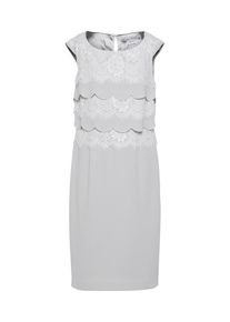 Heine, Damen Spitzenkleid mit Volants, Grau
