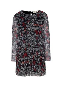 name it, Mädchen Kleid 'Nkfpossa', Feuerrot / Schwarz / Offwhite