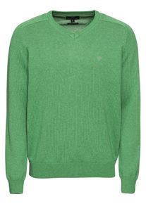 Fynch-Hatton, Herren Pullover 'V-Neck', Gr&uuml;n