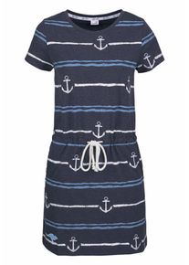 Kangaroos, Damen Shirtkleid, Marine / Hellblau / Wei&szlig;