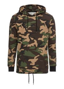 Your Turn YOURTURN, Herren Hoodie 'camou print hoody', Braun / Oliv