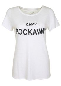 Juvia, Damen Shirt 'ROCKAWAY', Beige / Schwarz