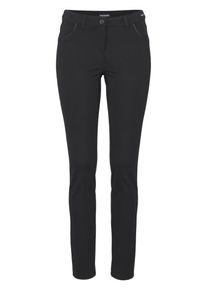 Bruno Banani, Damen Hose 'Milanorib mit PU-Details', Schwarz