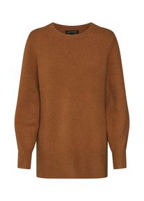 Banana Republic, Damen Pullover 'FLUFFY CREW TUNIC WITH SIDE SLITS', Braun