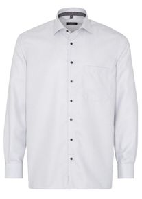 Eterna, Herren Hemd, Grau / Wei&szlig;