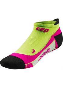 CEP, Damen No Show Socks Laufsocken , Neongelb / Neonpink / Schwarz