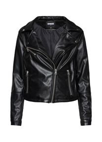 Urban Classics, Damen Kunstlederjacke, Schwarz