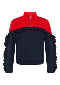name it, M&auml;dchen Sweatshirt, Nachtblau / Cranberry