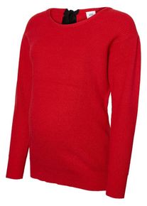 MAMALICIOUS, Damen Umstandspullover 'MLCHATRINE', Rot / Schwarz