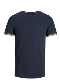 Jack & Jones JACK & JONES, Herren T-Shirt, Navy / Pastellrot / Wei&szlig;