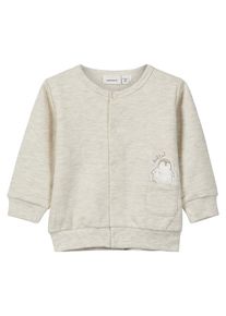 name it, M&auml;dchen Strickjacke, Beigemeliert / Taupe / Wei&szlig;