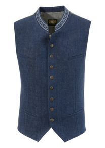 Hammerschmid, Herren Trachten-Gilet mit Stickerei, Blau