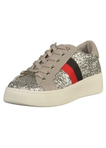 Steve Madden, Damen Sneaker, Rot / Schwarz / Silber