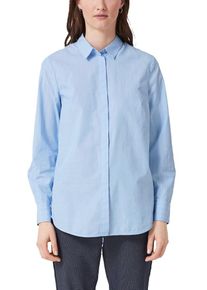 s.Oliver RED LABEL, Damen Bluse, Rauchblau / Weiß