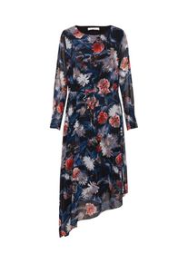 POSTYR, Damen Kleid 'POSELENEA LONG STRING DRESS', Blau / Rosa