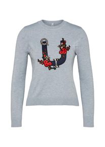 Only, Damen Pullover 'onlABBIE', Hellgrau / Grün