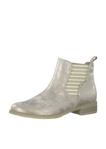 Marco Tozzi, Damen Chelsea Boots, Beige / Silbergrau