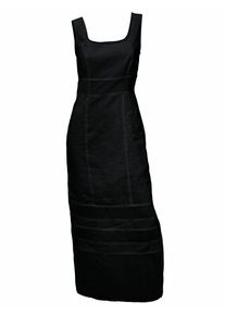 Heine, Damen Leinenkleid, Schwarz