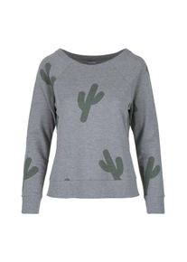 Lingadore, Damen Sweater, Graumeliert / Grasgr&uuml;n