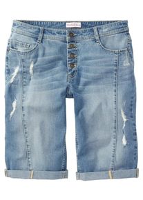 sheego Denim, Damen Jeansbermudas, Blue Denim