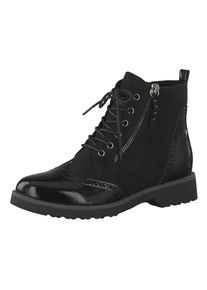 Marco Tozzi, Damen Schn&uuml;rstiefelette, Schwarz