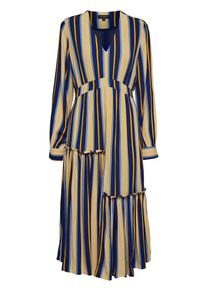 Selected Femme, Damen Kleid, Nachtblau / Hellblau / Gelb / Pastellgelb