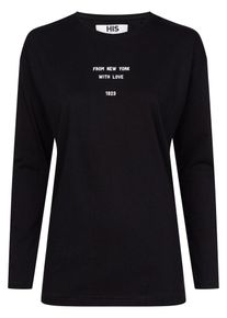H.I.S. HIS JEANS, Damen T-Shirt, Schwarz / Weiß