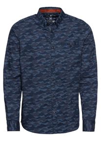 Tom Tailor, Herren Hemd, Blau / Stone / Smaragd