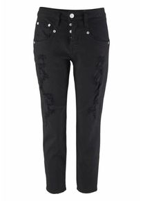 Herrlicher, Damen 'Shyra Cropped' Jeans in 3/4-Beinlänge, Black Denim