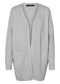 Véro Moda VERO MODA, Damen Lässiger Strick-Cardigan, Graumeliert