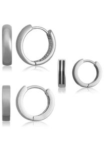 Firetti, Damen Creolen-Set (Set, 6 tlg.), Silber