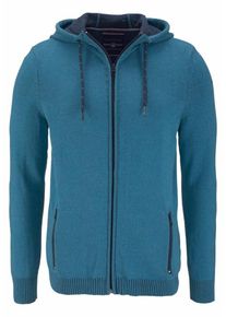 Rhode Island, Herren Strickjacke, Marine / Hellblau