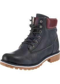 Bruno Banani, Damen Winterstiefeletten, Dunkelblau / Apricot / Kirschrot / Wei&szlig;