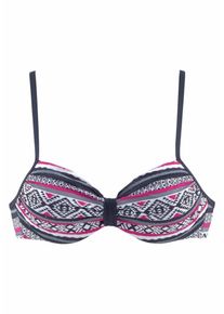 Lascana, Damen Bügel-Top, Navy / Dunkelpink / Perlweiß